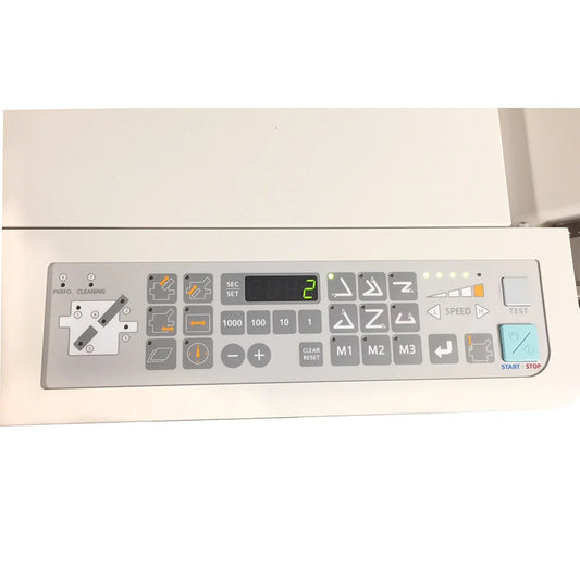 MBM 1800S paper folder control interface with digital display and fold pattern selection buttons
