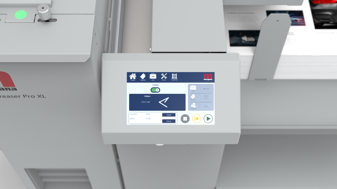 AutoCreaser Pro XL Interface Screen