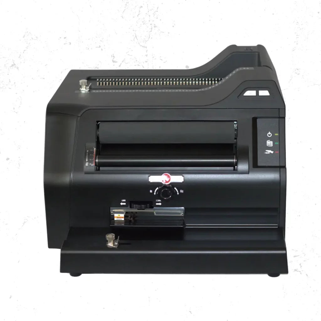 Rhin-O-Tuff CBS3000 Coil Binding System front view — Mid-State Litho