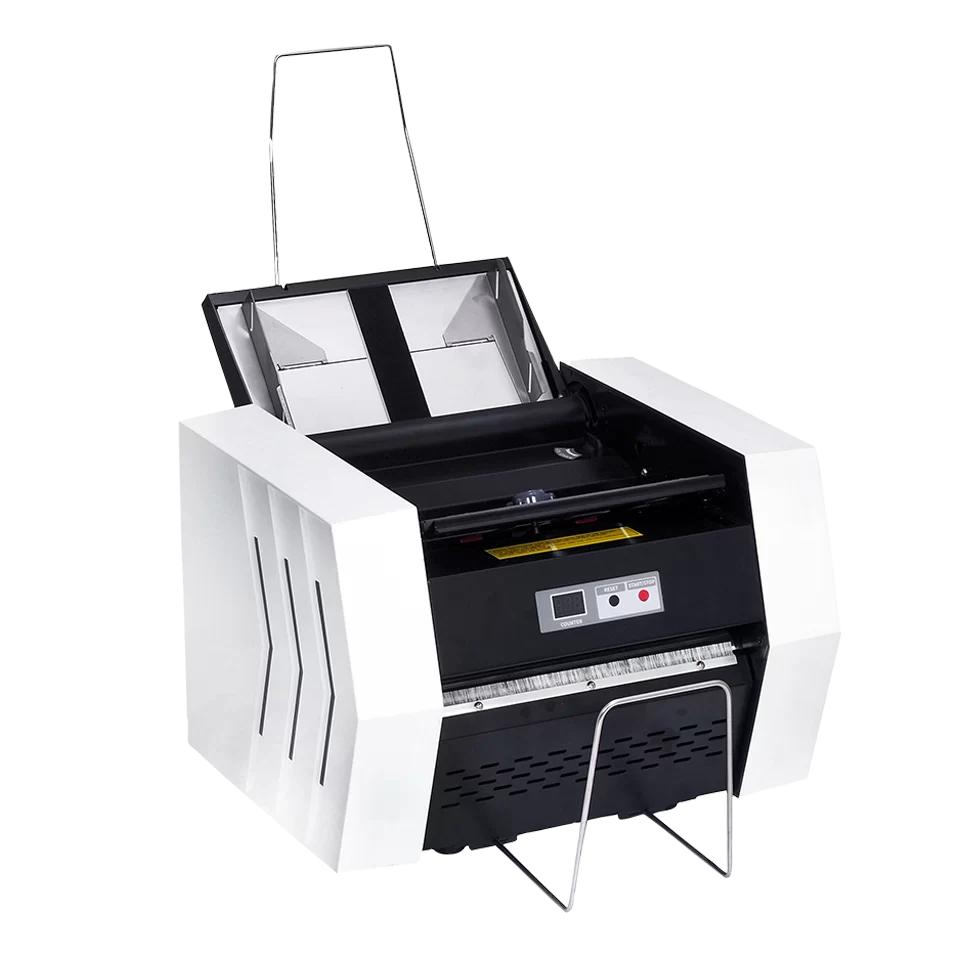MBM ES-2500 Pressure Sealer with compact tabletop design, open feed tray, and front control panel