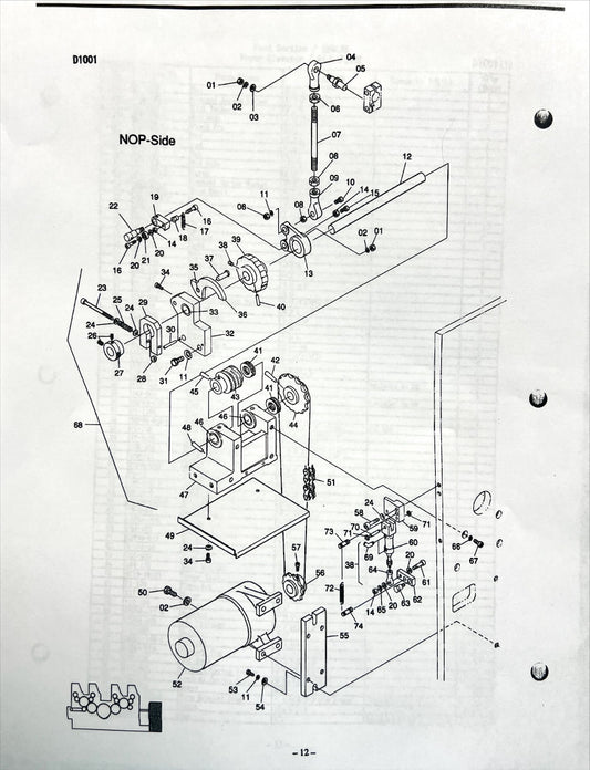 Hamada B-452 Feed Section Diagram