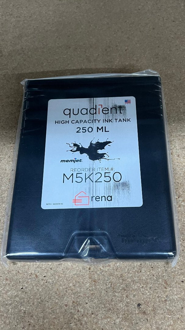 Quadient M5K250 Black Memjet High Capacity Dye-Based Ink Tank – 250ML for Rena Mach Series