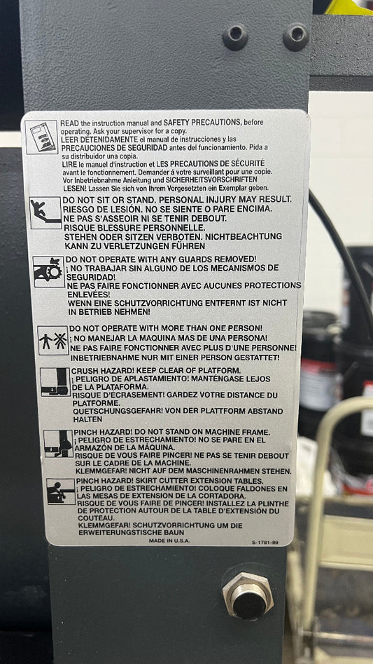Challenge PowerLift Safety Panel