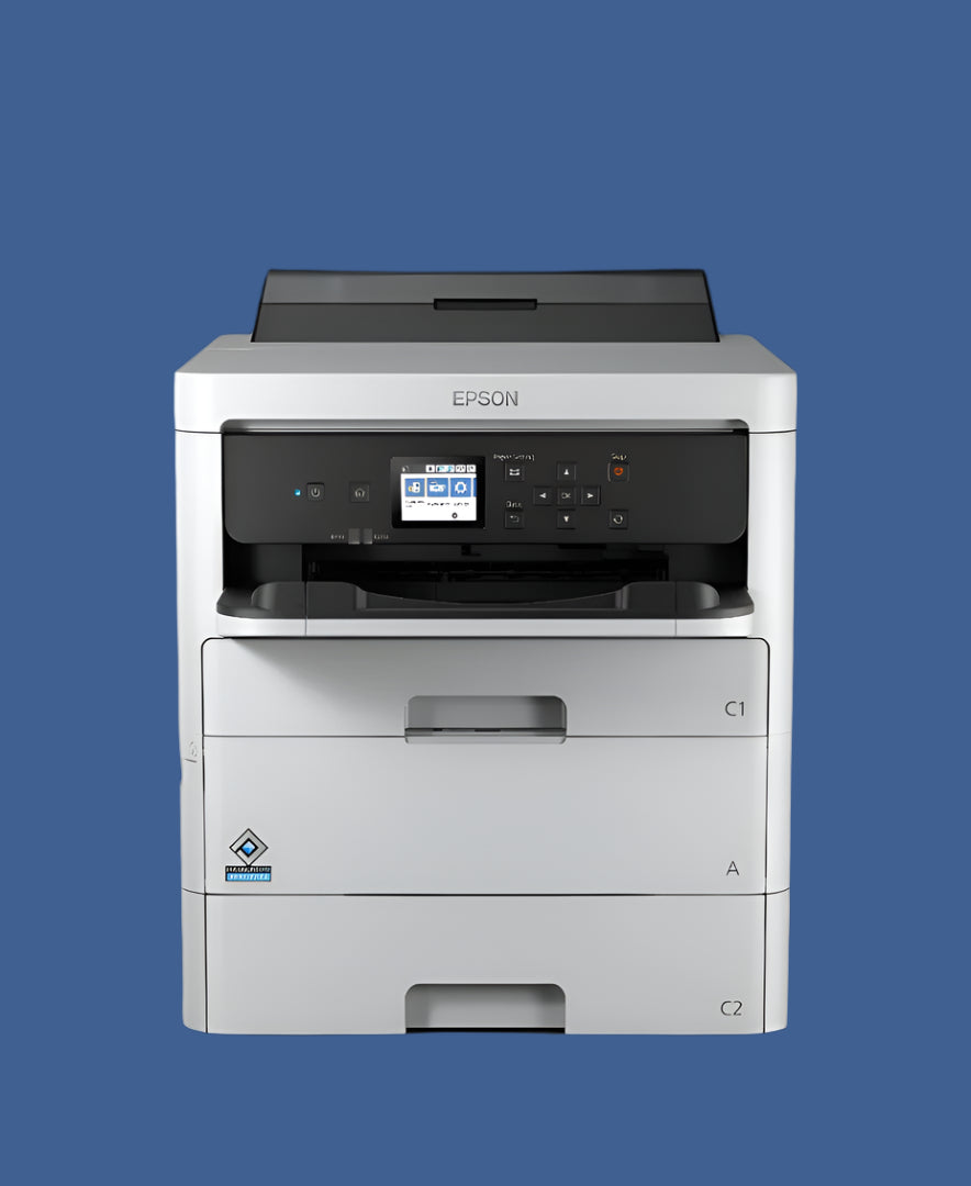 Epson WorkForce Pro WF-C529R Business Inkjet Printer Front View with Dual Paper Trays and Control Panel