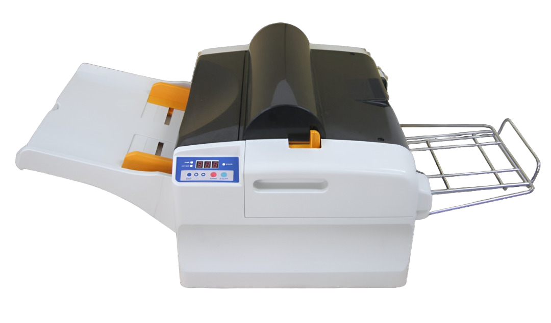 Revo Office desktop laminator with automatic feeding and trimming for professional document lamination