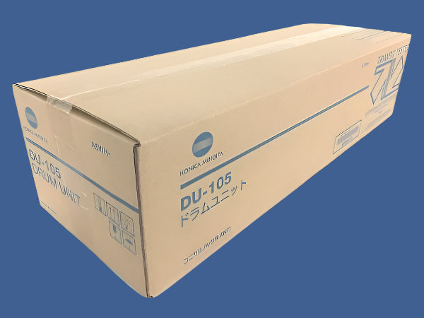 Boxed Konica Minolta DU-105 Drum Unit (Part Number A5WH0Y0) in original manufacturer packaging with Japanese labeling.