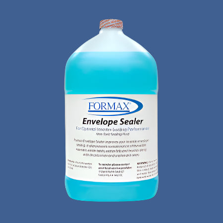 Formax Envelope Sealer Solution – 1-Gallon Blue Liquid for Envelope Moistening and Sealing Machines