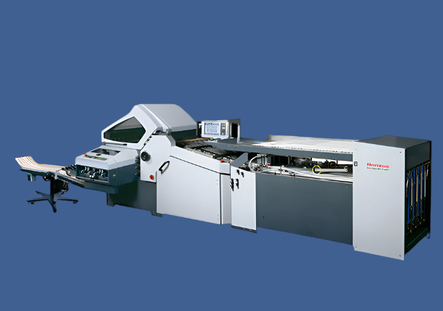 Horizon AFC-744S automated buckle folder with friction feeder – advanced folding machine designed for precision sheet handling and high-speed production.