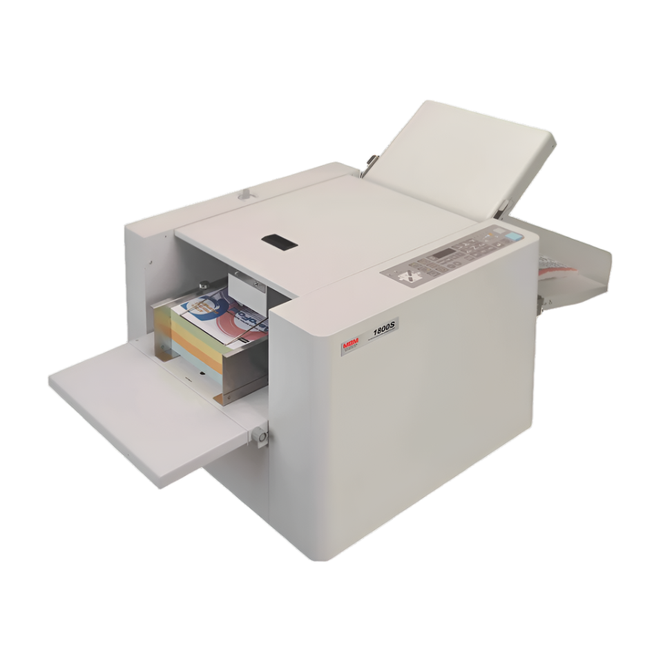 MBM 1800S high-speed paper folder for automated folding in commercial print finishing