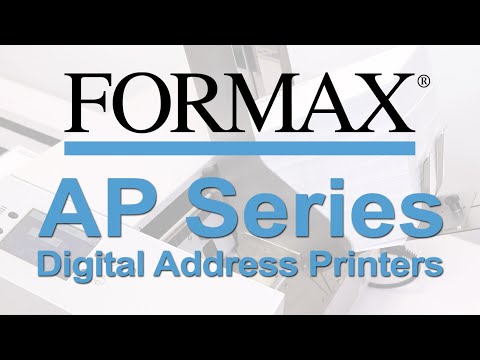 Formax AP Series Digital Address Printers Video Demonstration