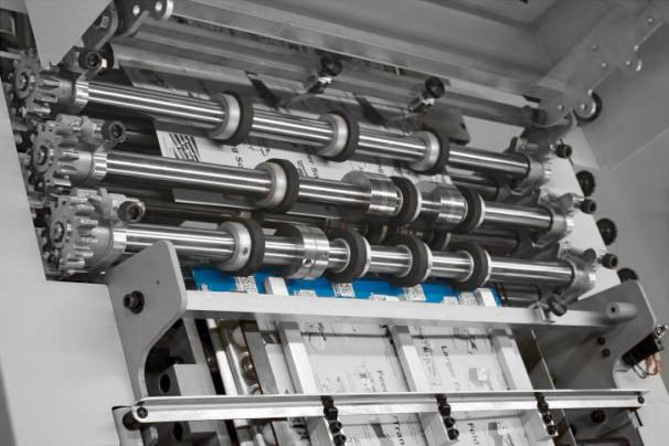 Baum 20 VFM internal metal rollers for precise paper folding, scoring, and perforating in print finishing