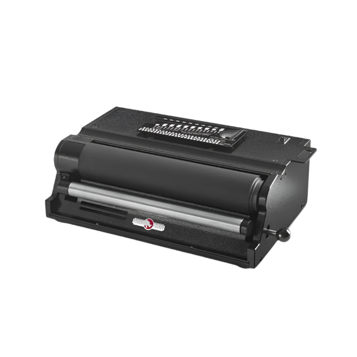 Rhin-O-Tuff HD4170 electric coil inserter module with adjustable rollers for binding applications