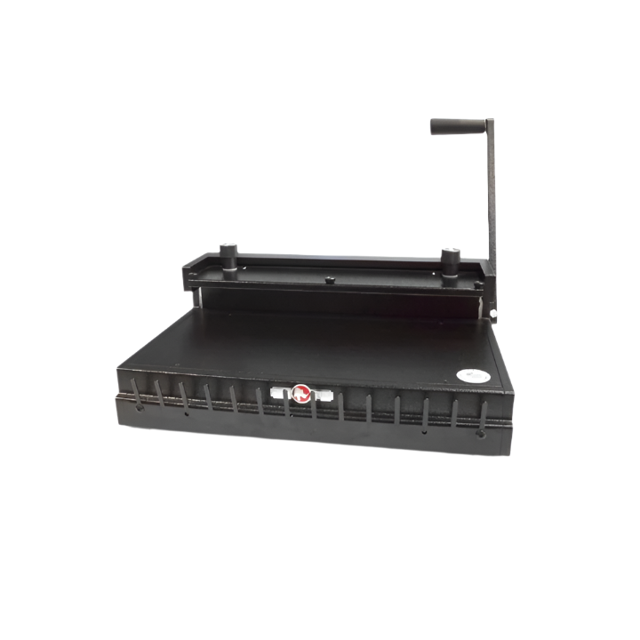 Rhin-O-Tuff HD8000 heavy-duty wire binding module with adjustable closer and manual handle for professional document finishing