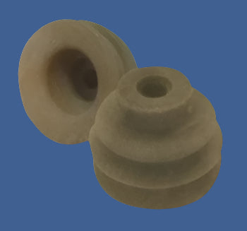 S-104 natural rubber collator suckers for offset press feeders, shown in a pair
