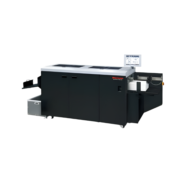 Standard Horizon SmartSlitter Sheet Cutter and Creaser featuring a compact, automated design with touchscreen control for versatile finishing tasks.