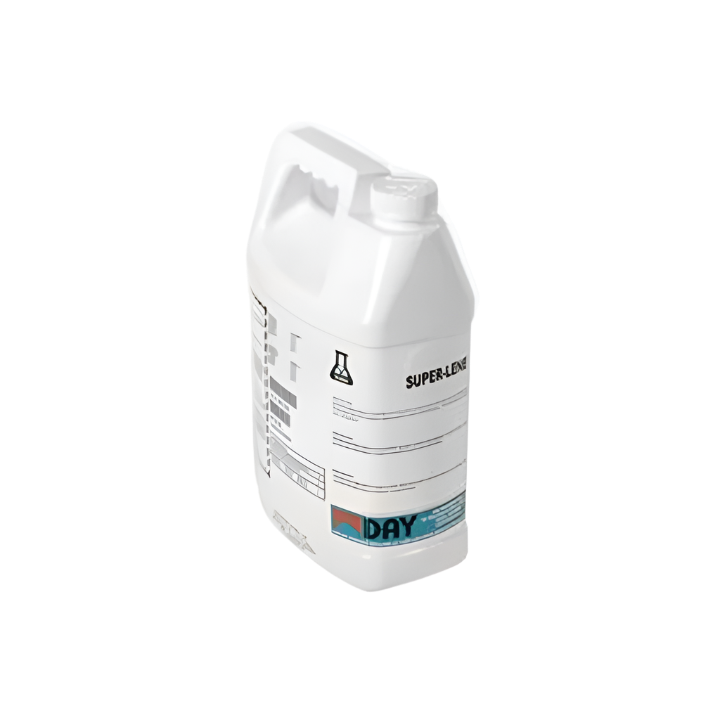 One-gallon container of Varn SuperLene fountain solution for offset printing presses, white plastic jug with label and handle, shown on white background