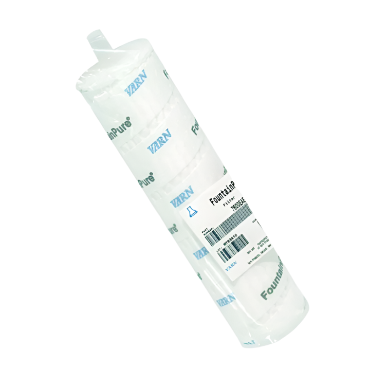 FountainPure filter cartridge for printing press fountain solution filtration on white background