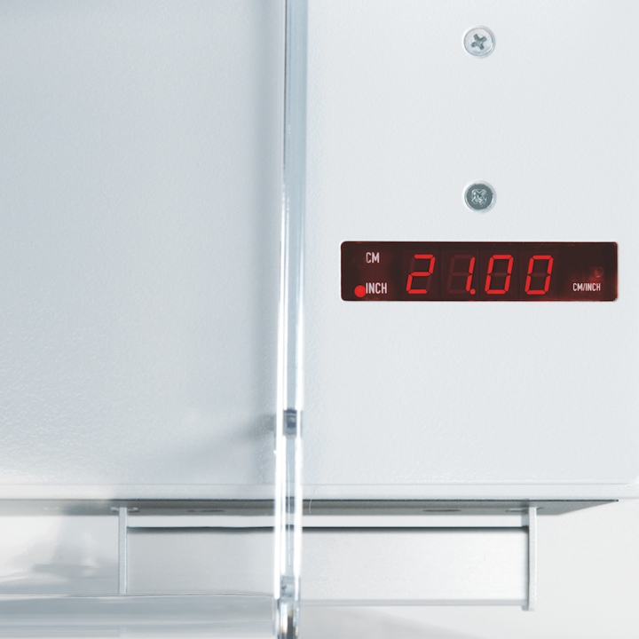 MBM Triumph 4350 16-7/8" Automatic Tabletop Paper Cutter Measurement Interface