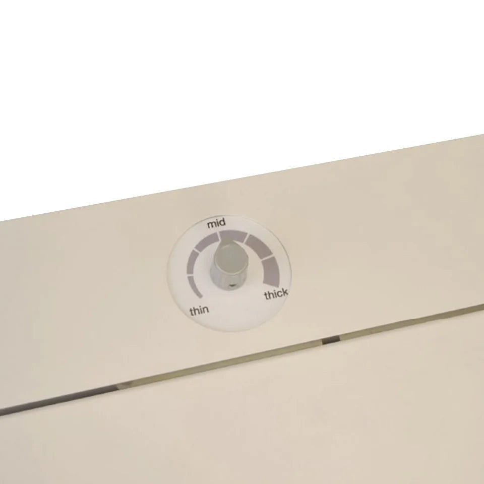 MBM 1800S paper folder variable suction control dial for adjusting thin to thick paper settings