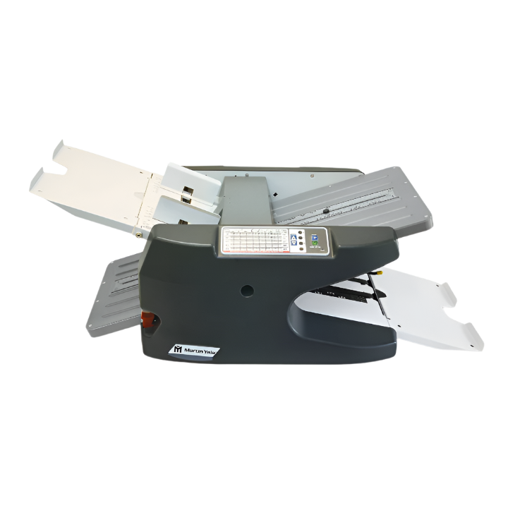 Martin Yale 1812 AutoFolder Paper Folder with fold chart display, manual fold settings, and extended paper trays for high-volume folding.