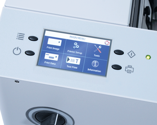 4.5" color touchscreen control panel with adjustable backlight