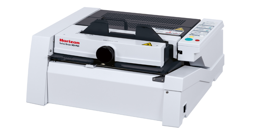 Horizon BQ-P65 Tabletop Perfect Binding Machine on white background