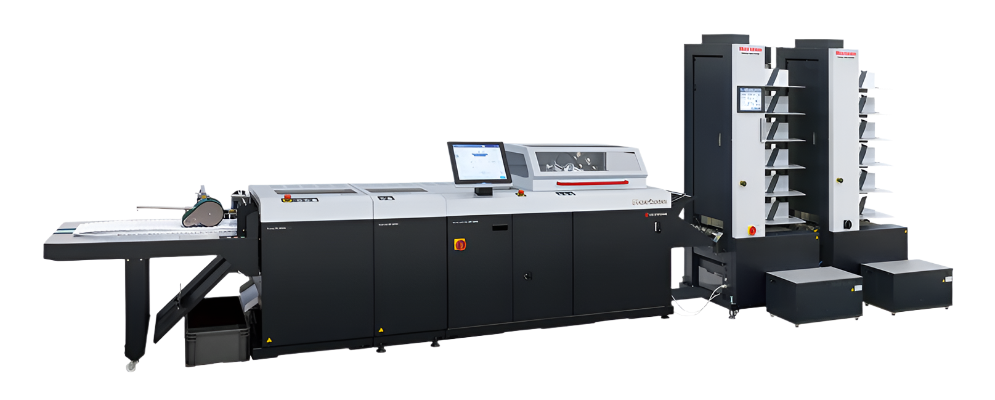 Horizon SPF-2000 ICE Stitcher with collators for high-speed bookletmaking and precision finishing