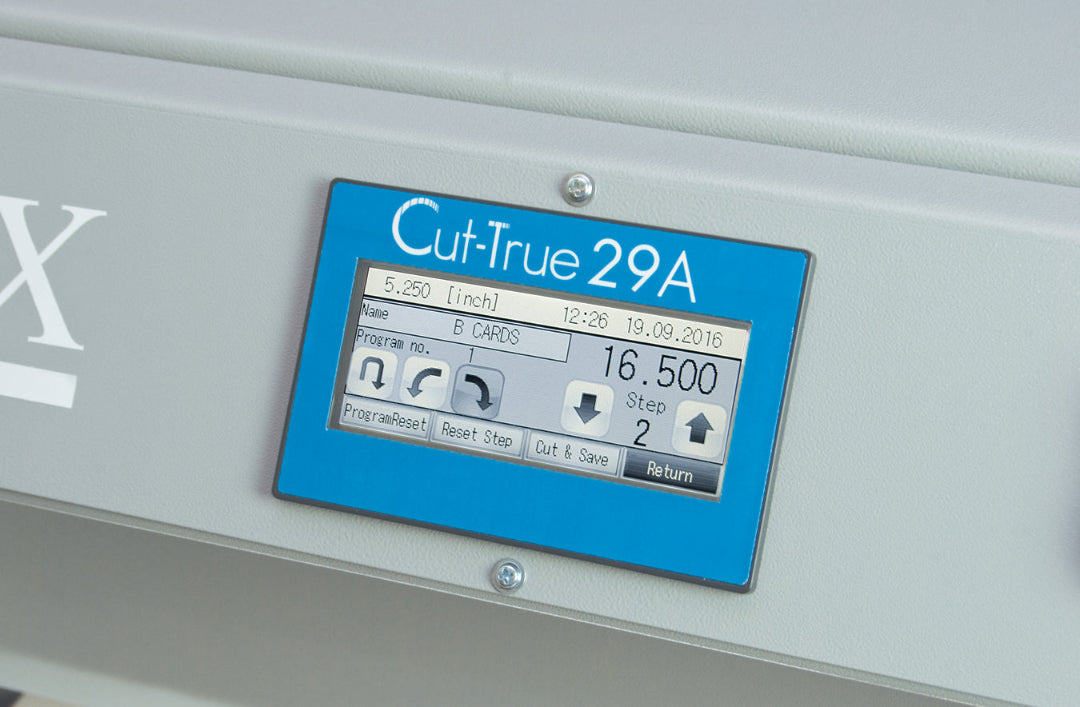 Cut-True 29A touchscreen control panel interface