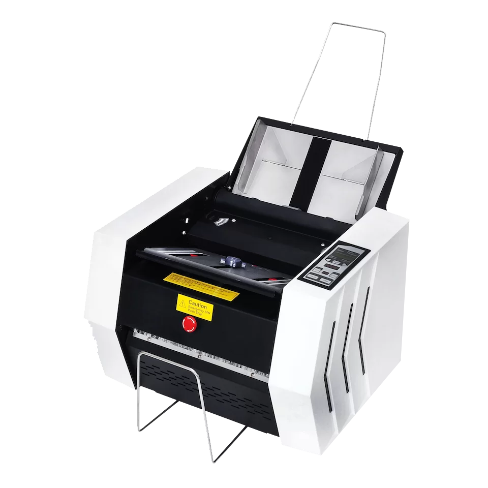 MBM ES-5500 Pressure Sealer with open top feed tray, digital control panel