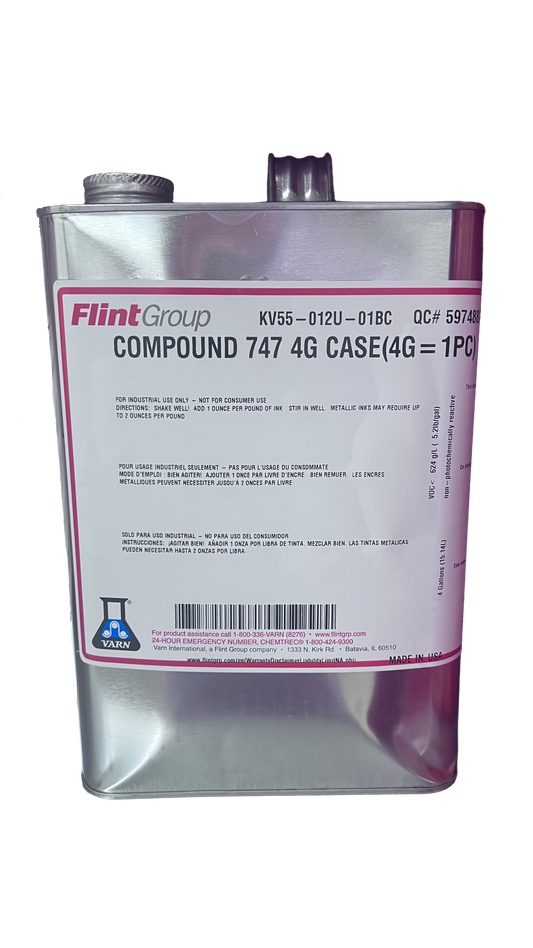 Flint Group Compound 747 Tack Reducer 1-gallon metal container for offset printing ink additives