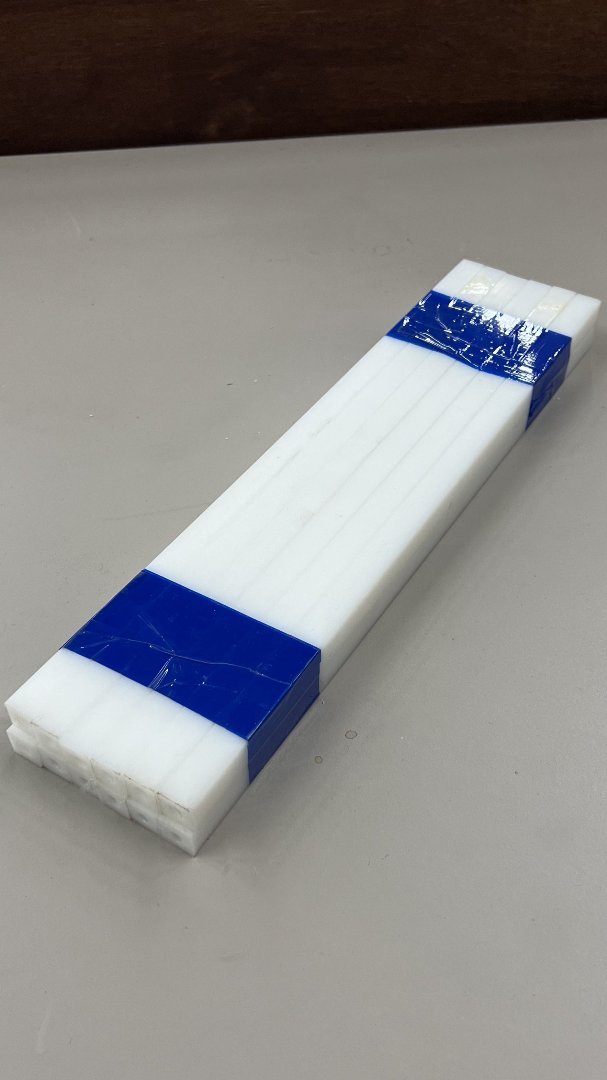 14-5/8" x 35/64" Plastic Cut Sticks – White Pack of Cutter Sticks Secured with Blue Tape