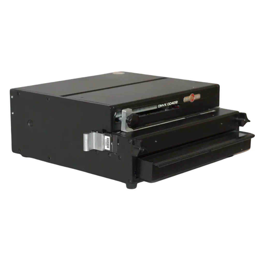 Rhin-O-Tuff Onyx OD4012 modular electric paper punch close-up — Mid-State Litho