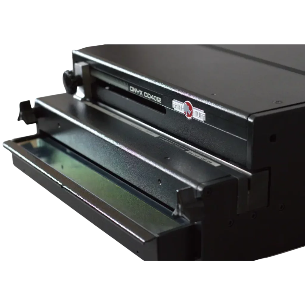 Rhin-O-Tuff Onyx OD4012 vertical punch configuration — Mid-State Litho