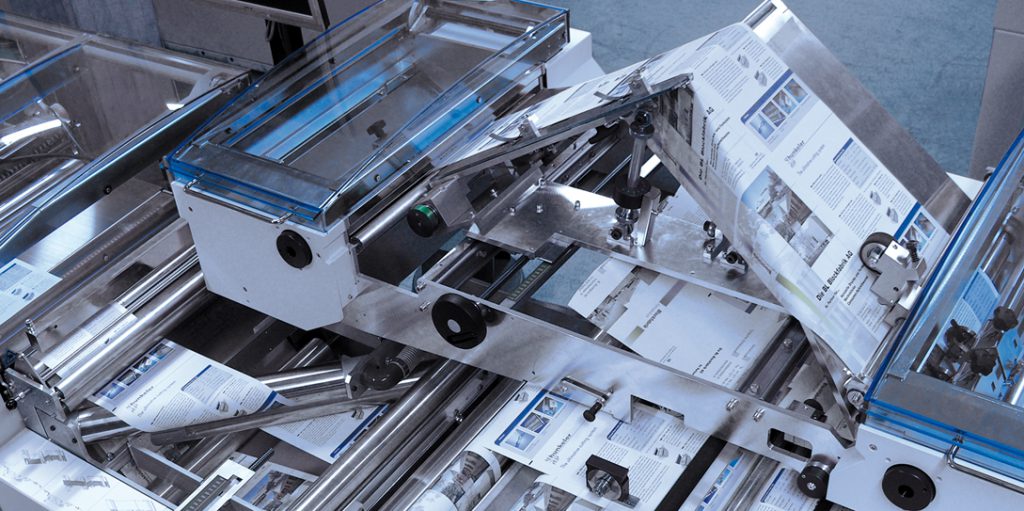 Plow folder slit and merge section