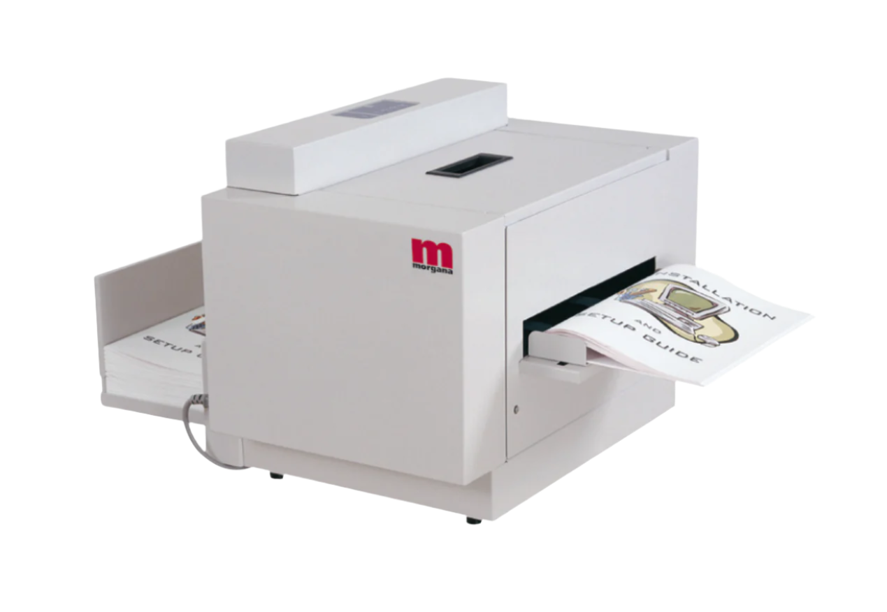 Morgana 104 SquareFold module producing professionally squared booklets with flat spine finish