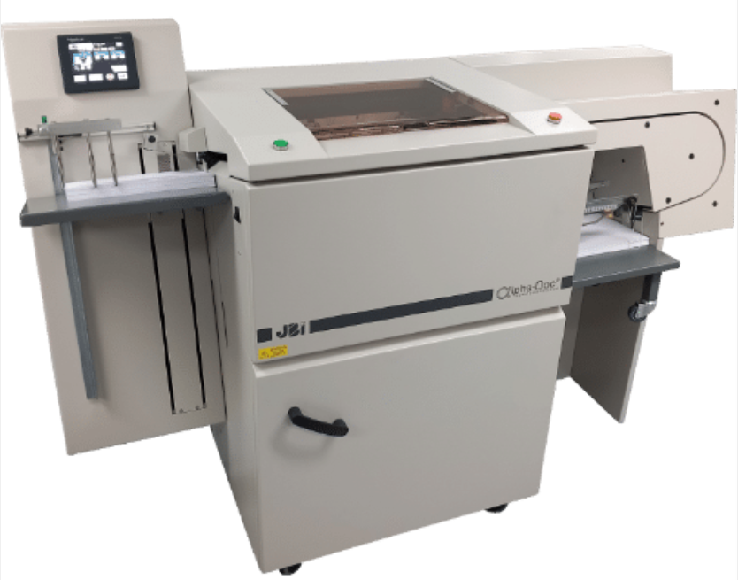 Alpha-Doc MK4 automatic paper punching machine for high-speed bindery — Mid-State Litho