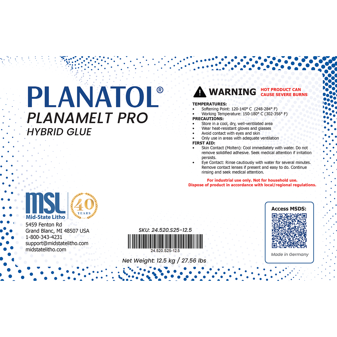 Planatol Planamelt Pro Hybrid Adhesive Label