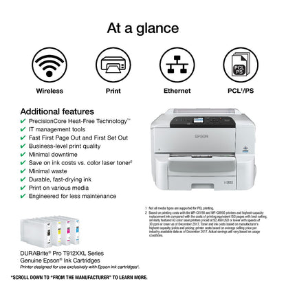 Epson® WorkForce® Pro WF-C8190 A3 Color Printer with PCL/PostScript®