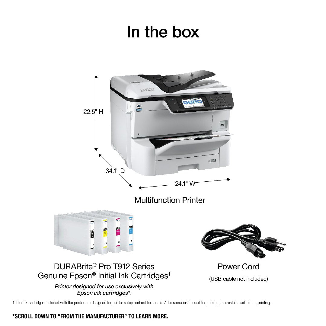 Epson® WorkForce® Pro WF-C8690 A3 Color MFP with PCL/PostScript®