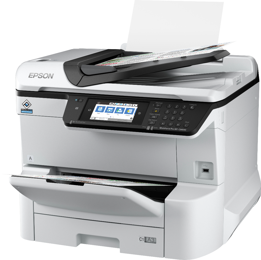Epson WorkForce Pro WF-C8690 Multifunction A3 Color Printer with Touchscreen and Automatic Document Feeder