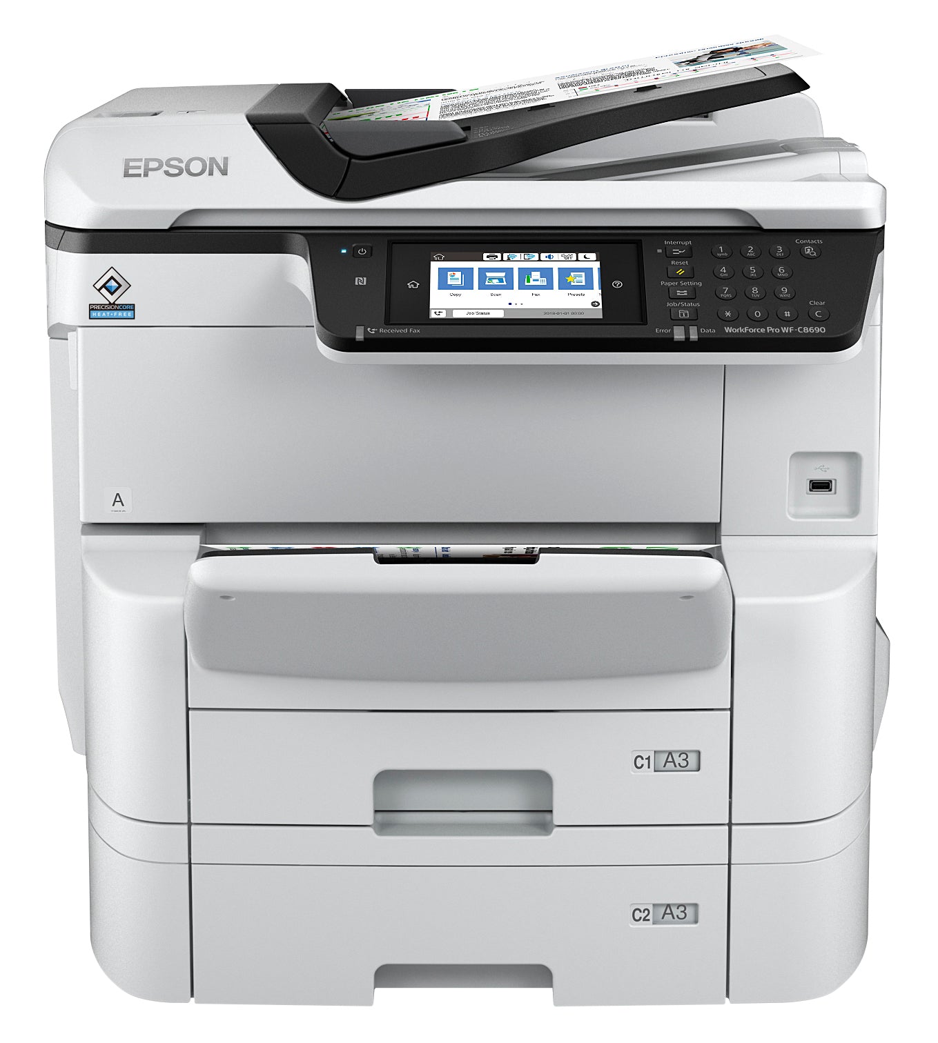 Epson® WorkForce® Pro WF-C8690 A3 Color MFP with PCL/PostScript®