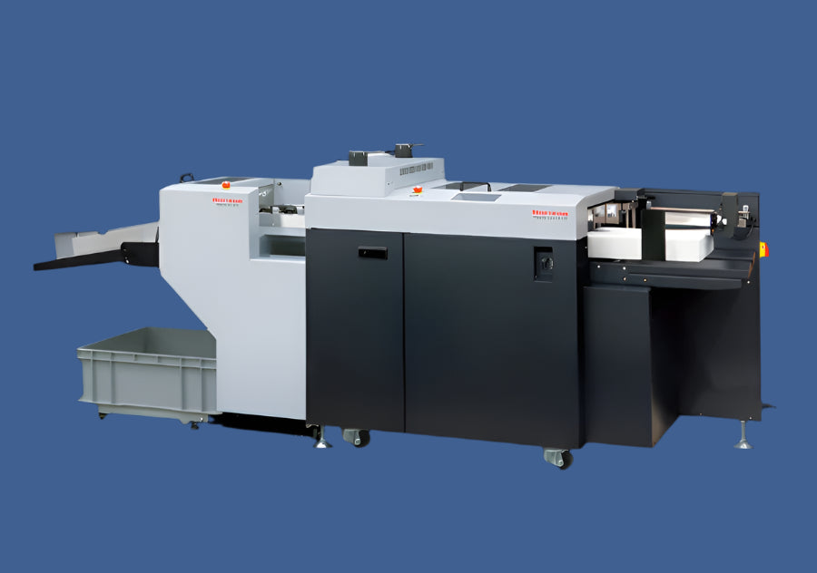 Horizon RD-3346 rotary die-cut system with compact footprint, automated feed, and waste bin tray