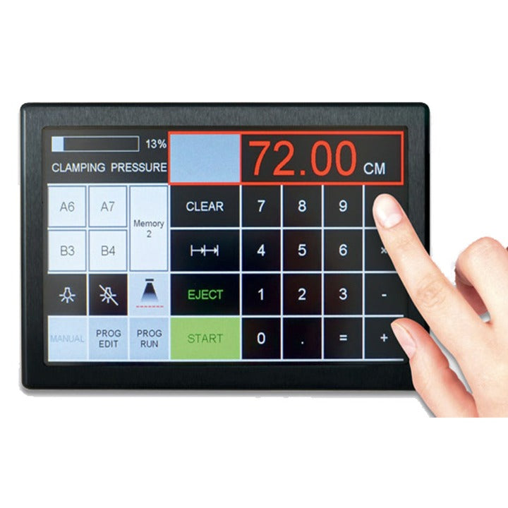 MBM Triumph 7260 28" Programmable Paper Cutter Control Interface