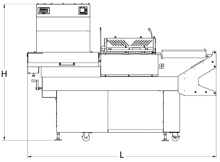HDX250 Heavy Duty Combo Shrink System Schematic Side View