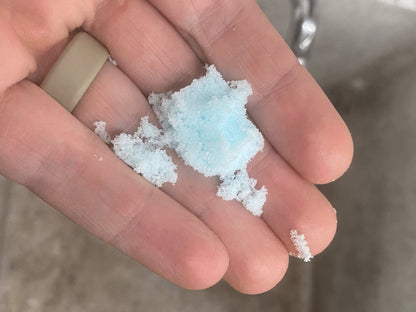 Blue Crystal Hand Cleaner in Hand