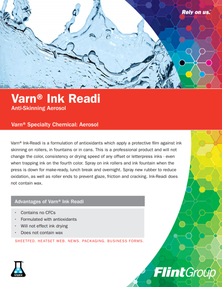 Ink-Readi from Varn Anti Skinning Spray